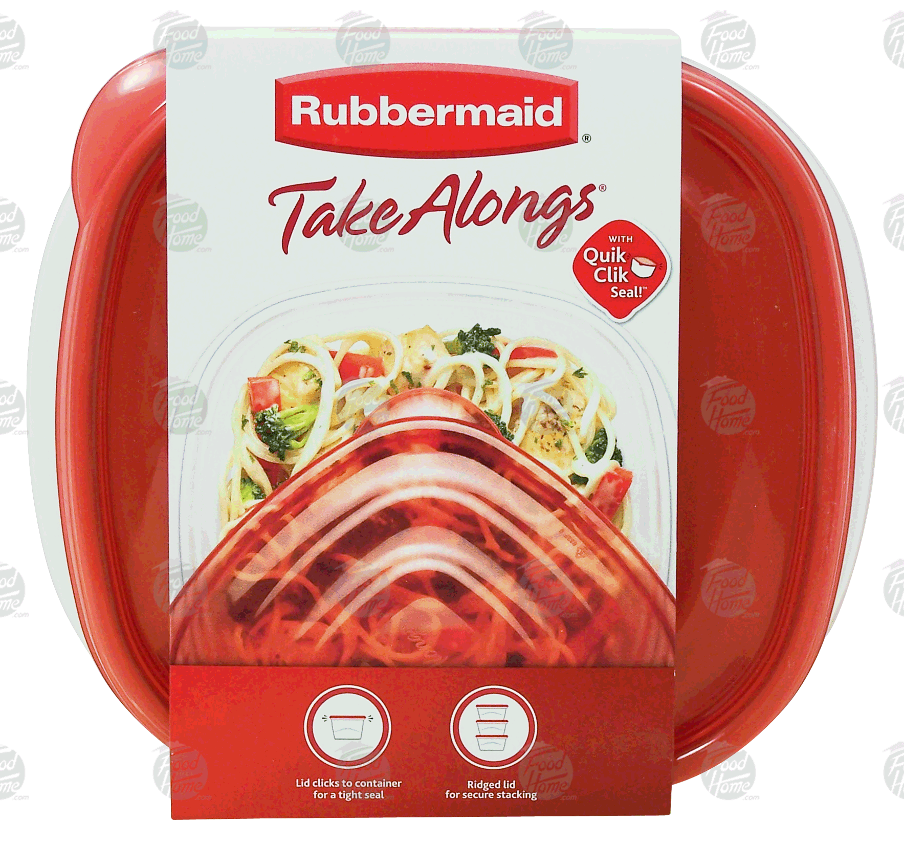 Rubbermaid Take Alongs plastic deep squares containers & lids, microwave safe, 5.2-cups Full-Size Picture